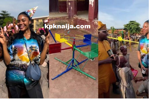 Nancy Isime Celebrates 34th Birthday by Commissioning New Playground for Lagos School